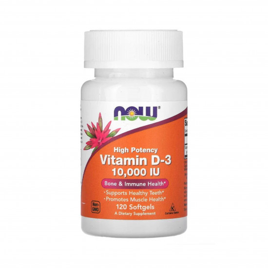 فيتامين D-3 عالي الحماية بعدد 10000 وحدة دولية - 120 كبسولة هلامية