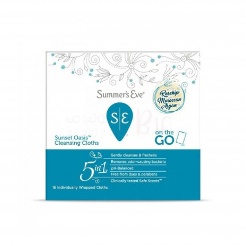 مناديل قماشية مبللة للمنطقة الحساسة صنست أويسيس للبشرة الحساسة سمرز إيف - 16 منديل مناديل قماشية مبللة للمنطقة الحساسة صنست أويسيس للبشرة الحساسة سمرز إيف - 16 منديل