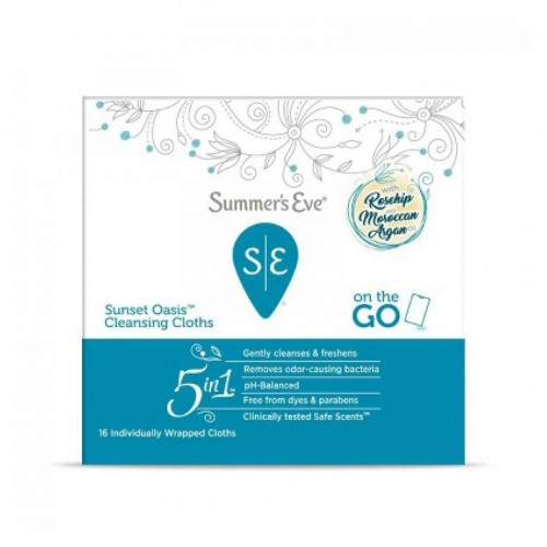 مناديل قماشية مبللة للمنطقة الحساسة صنست أويسيس للبشرة الحساسة سمرز إيف - 16 منديل مناديل قماشية مبللة للمنطقة الحساسة صنست أويسيس للبشرة الحساسة سمرز إيف - 16 منديل