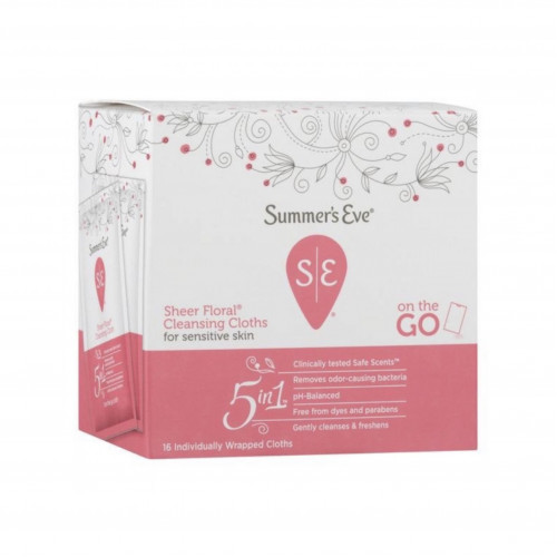 مناديل قماشية مبللة للمنطقة الحساسة شير فلورال للبشرة الحساسة سمرز إيف - 16 منديل