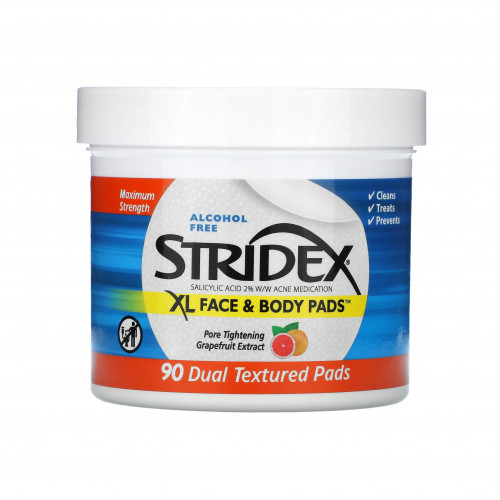 مسحات طبية للوجه والجسم بحجم كبير جدًا  خالية من الكحول 90 فوطة قطنية مزدوجة من ستريديكس  مسحات طبية للوجه والجسم بحجم كبير جدًا  خالية من الكحول 90 فوطة قطنية مزدوجة من ستريديكس