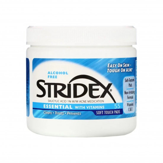 ستريدكس - مسحات قطنيه لعلاج حب الشباب ايسينشال - 55 قطعة قطن ستريدكس - مسحات قطنيه لعلاج حب الشباب ايسينشال - 55 قطعة قطن