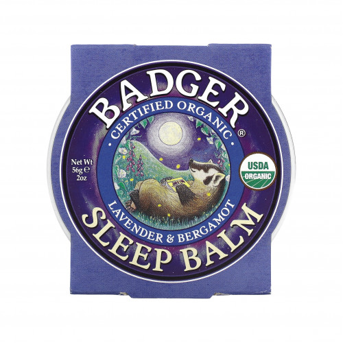 بلسم عضوي معزز للنوم، الخزامي والبرغموت من بادجر كومباني 56جم بلسم عضوي معزز للنوم، الخزامي والبرغموت من بادجر كومباني 56جم