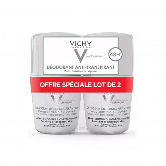 فيتشي مزيل عرق رول اون بدون عطر (حبتين) 50مل