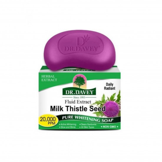 دكتور ديفي صابون تبييض نقي مع مستخلص سائل بذور الشوك الحليب 100 جرام