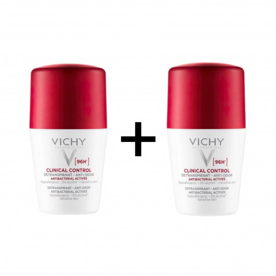 عرض رول اون مزيل لرائحة العرق 96 ساعة كلينيكال كنترول للنساء 1+1 مجاناً 50مل