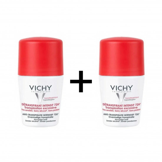 عرض فيشي مزيل العرق المفرط يدوم ل 72 ساعة 1+1 مجانا 50مل عرض فيشي مزيل العرق المفرط يدوم ل 72 ساعة 1+1 مجانا 50مل