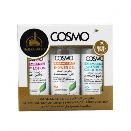طقم الحج والعمرة خالي من العطور من كوزمو 300 مل طقم الحج والعمرة خالي من العطور من كوزمو 300 مل