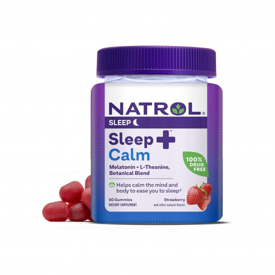 الهدوء + النوم قطع حلوى الميلاتونين بالفراولة من ناترول 60 قطعة الهدوء + النوم قطع حلوى الميلاتونين بالفراولة من ناترول 60 قطعة