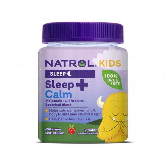 ناترول سليب أند كالم ميلاتونين ول-ثيانين للأطفال +4 60 قطعة حلوى بالفراولة ناترول سليب أند كالم ميلاتونين ول-ثيانين للأطفال +4 60 قطعة حلوى بالفراولة
