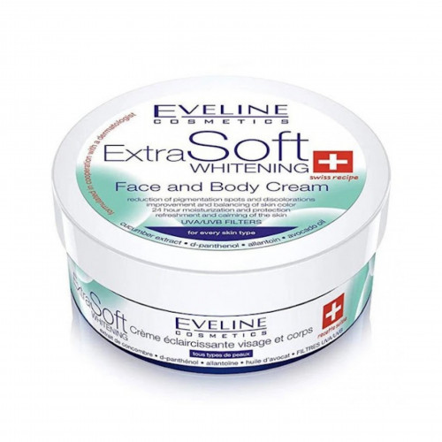اكسترا سوفت كريم التفتيح للوجه والجسم فائق النعومة من ايفيلين -200مل اكسترا سوفت كريم التفتيح للوجه والجسم فائق النعومة من ايفيلين -200مل