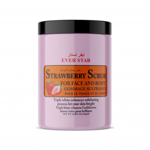 مقشر الجسم بالفراولة من ايفر ستار -500جم مقشر الجسم بالفراولة من ايفر ستار -500جم