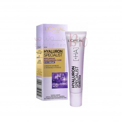كريم ترطيب العين هيالورون من لوريال باريس 15مل كريم ترطيب العين هيالورون من لوريال باريس 15مل