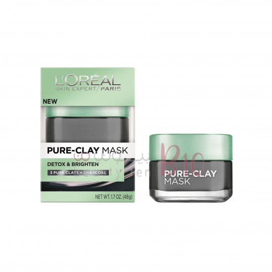 قناع الطين النقي بالفحم من لوريال - 50 مل