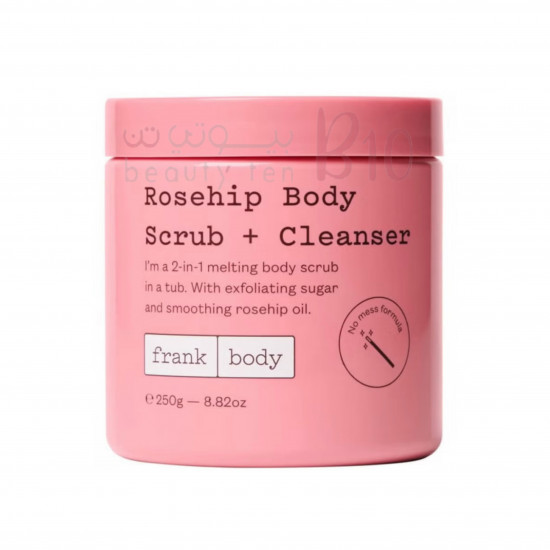 منظف ومقشر للجسم برائحة الورد من فرانك بودي 250 جرام. منظف ومقشر للجسم برائحة الورد من فرانك بودي 250 جرام.