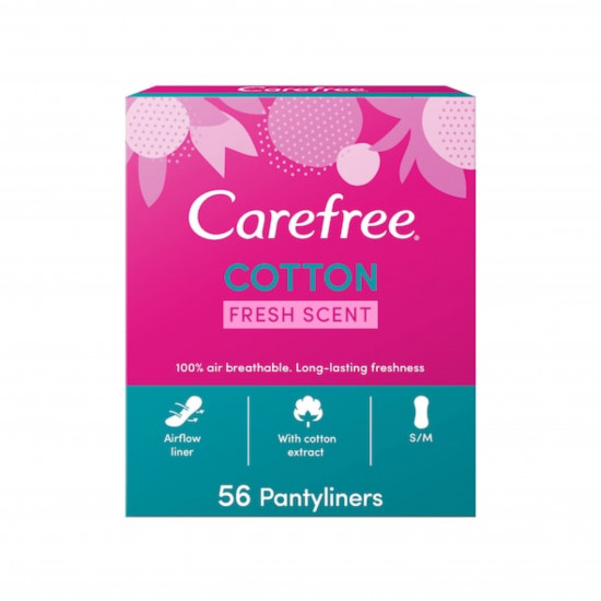 كيرفري، فوط يومية، ملمس القطن، عطر منعش، عبوة 56 فوطة كيرفري، فوط يومية، ملمس القطن، عطر منعش، عبوة 56 فوطة