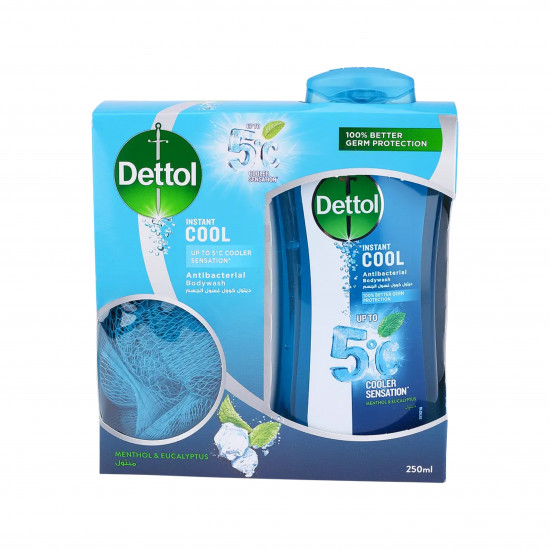غسول الجسم كوول من ديتول مع ليفة - 250مل غسول الجسم كوول من ديتول مع ليفة - 250مل