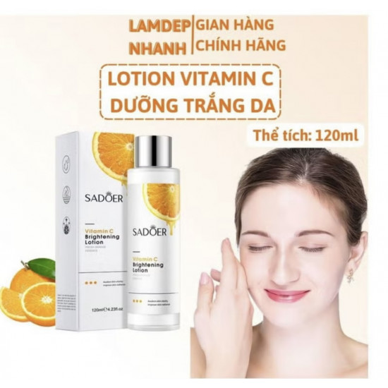 لوشن التنظيف والترطيب بالفيتامين سي من سادور 120مل