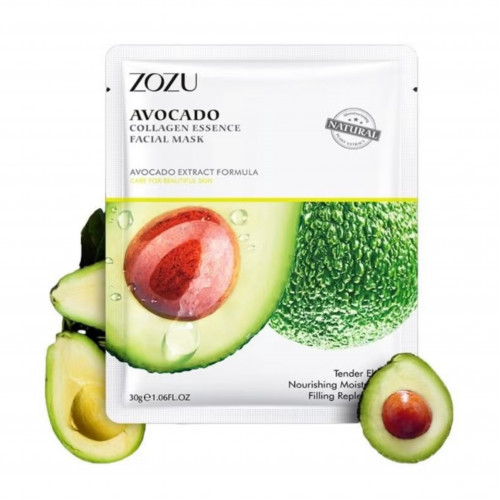 قناع الوجه الورقي بالأفوكادو والكولاجين من زوزو