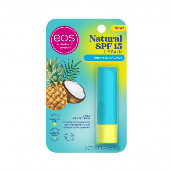 بلسم الشفاه الطبيعي بعامل حماية من الشمس SPF 15 من إي أو إس بالأناناس وجوز الهند بلسم الشفاه الطبيعي بعامل حماية من الشمس SPF 15 من إي أو إس بالأناناس وجوز الهند