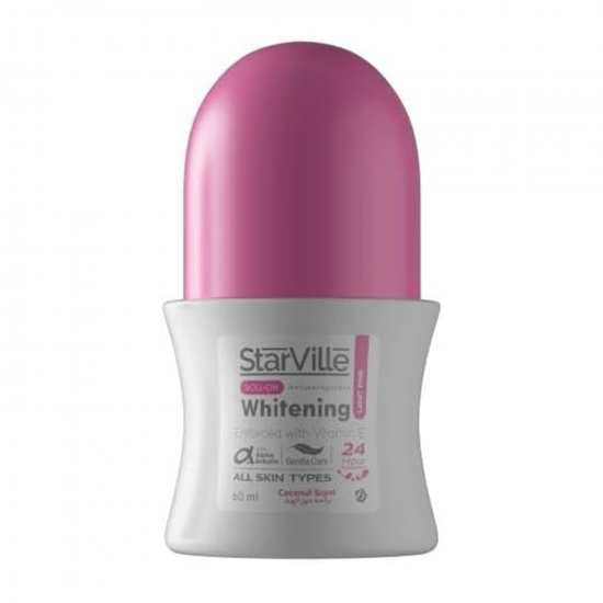 ستارفيل مضاد للتعرق رول اون لتفتيح البشرة برائحة جوزالهند - 60مل ستارفيل مضاد للتعرق رول اون لتفتيح البشرة برائحة جوزالهند - 60مل