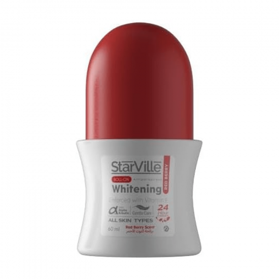 ستارفيل مضاد للتعرق رول اون لتفتيح البشرة برائحة التوت الأحمر - 60مل
