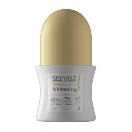 ستارفيل مضاد للتعرق رول اون لتفتيح البشرة برائحة الفانيليا - 60مل ستارفيل مضاد للتعرق رول اون لتفتيح البشرة برائحة الفانيليا - 60مل