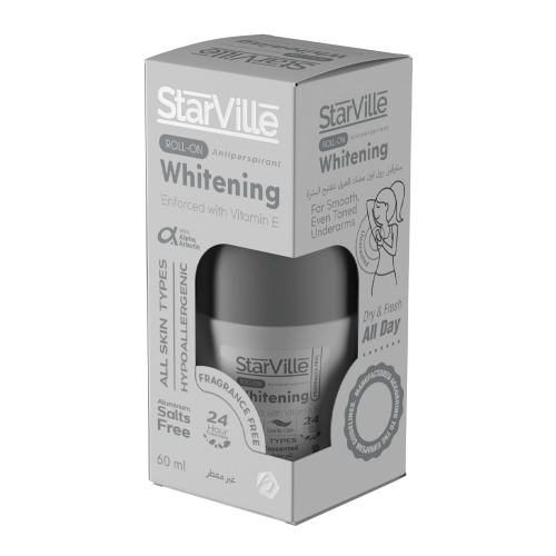 ستارفيل مضاد للتعرق رول اون لتفتيح البشرة غير معطر - 60مل