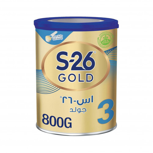 حليب الأطفال الذهبي 3 لمرحلة s-26 للأطفال 800جم