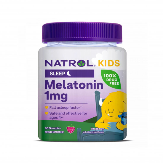 ميلاتونين للأطفال لعمر 4 سنوات وما فوق بنكهة التوت60 علكة من ناترول ميلاتونين للأطفال لعمر 4 سنوات وما فوق بنكهة التوت60 علكة من ناترول