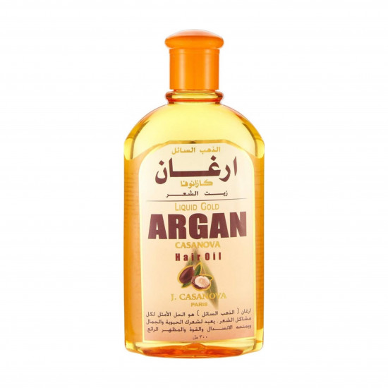 زيت شعر الذهب السائل ارغان من كازانوفا - 300 مل زيت شعر الذهب السائل ارغان من كازانوفا - 300 مل