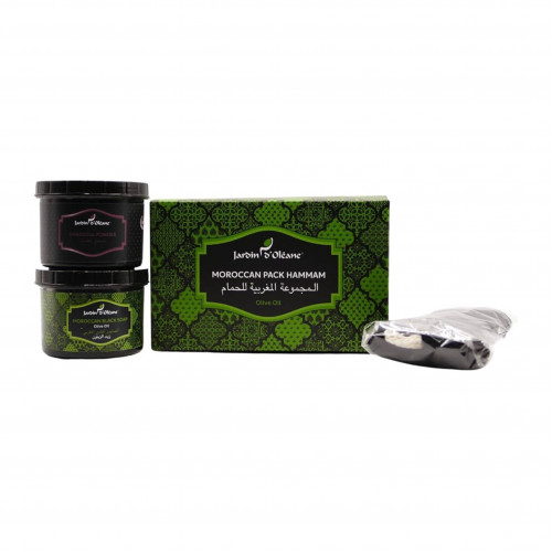 المجموعه المغربية للحمام بزيت الزيتون من جاردن اوليان