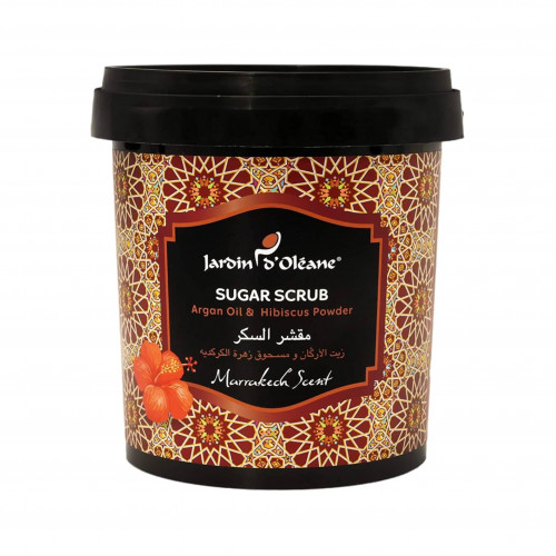 مقشر السكر بزيت الاركان ومسحوق الكركديه  جاردن اوليان - 600ج مقشر السكر بزيت الاركان ومسحوق الكركديه  جاردن اوليان - 600ج