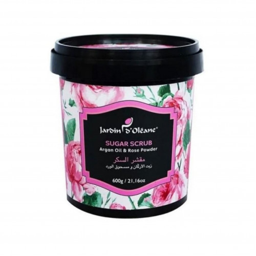 مقشر السكر زيت الأركان ومسحوق الورد من جاردن اوليان - 600 جرام مقشر السكر زيت الأركان ومسحوق الورد من جاردن اوليان - 600 جرام