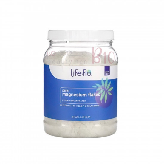 رقائق المغنيسيوم النقي محلول كلوريد المغنيسيوم من لايف فلو - 44 أوقية رقائق المغنيسيوم النقي محلول كلوريد المغنيسيوم من لايف فلو - 44 أوقية