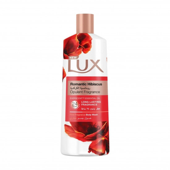 لوكس غسول جسم عطري رومانسية الكركديه لعطر يدوم 24 ساعة 500 مل