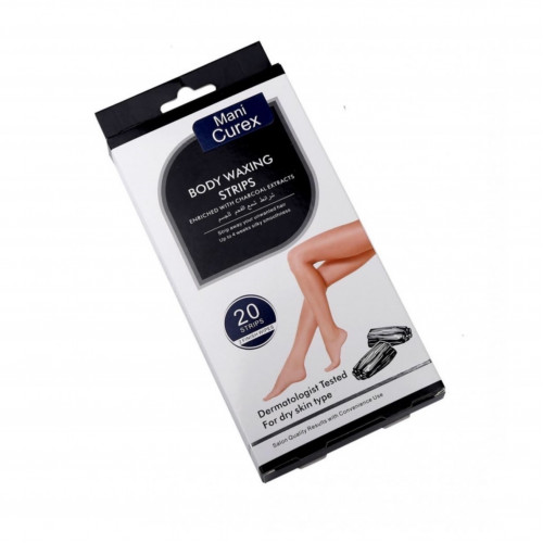 ماني كوريكس شرائح شمع لإزالة الشعر بخلاصة الفحم - 20شريحة