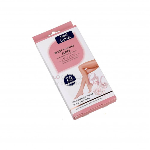 ماني كوريكس شرائح شمع لإزالة الشعر بخلاصة الورد - 20شريحة