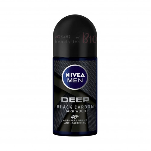 نيفيا مزيل عرق عميق رول أون بلاك كاربون أند دارك وود، للرجال - 50 مل نيفيا مزيل عرق عميق رول أون بلاك كاربون أند دارك وود، للرجال - 50 مل