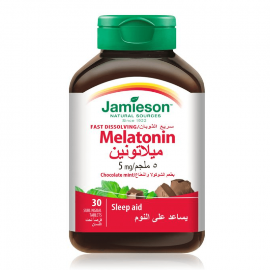 جاميسون ميلاتونين سريع الذوبان5ملغ -30قرصًا جاميسون ميلاتونين سريع الذوبان5ملغ -30قرصًا