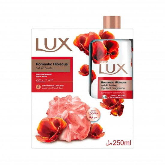 سائل استحمام الكركديه مع ليفة من لوكس 250مل