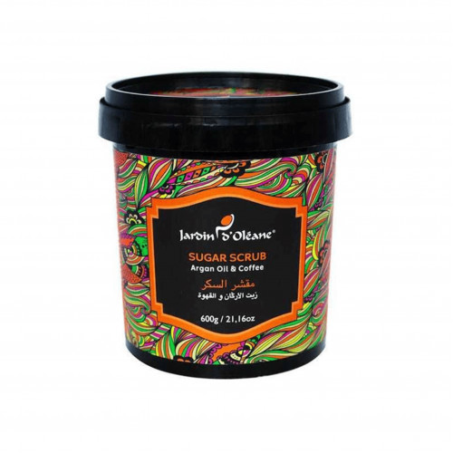 مقشر السكر بزيت الأركان والقهوة من جاردن اوليان - 600 جرام