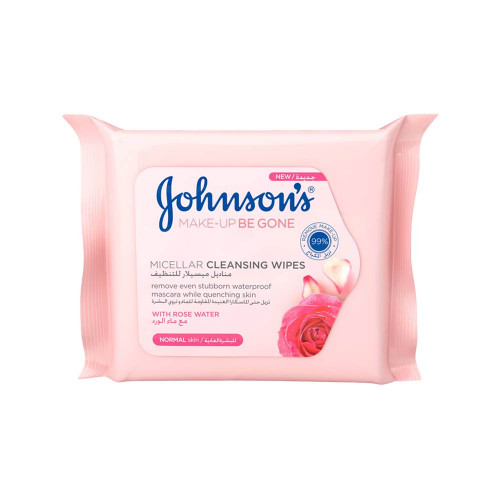 مناديل جونسون ميسيلار لتنظيف البشرة (مع ماء الورد) - ٢٥ منديلًا مناديل جونسون ميسيلار لتنظيف البشرة (مع ماء الورد) - ٢٥ منديلًا
