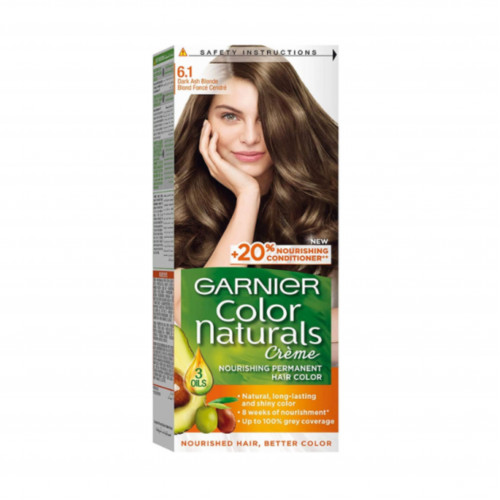 غارنييه صبغة الشعر اشقر رمادي غامق 6.1 غارنييه صبغة الشعر اشقر رمادي غامق 6.1