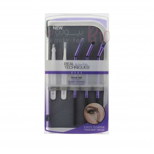 مجموعة فرش وأدوات الحواجب من ريل تكنيك - 5 قطع