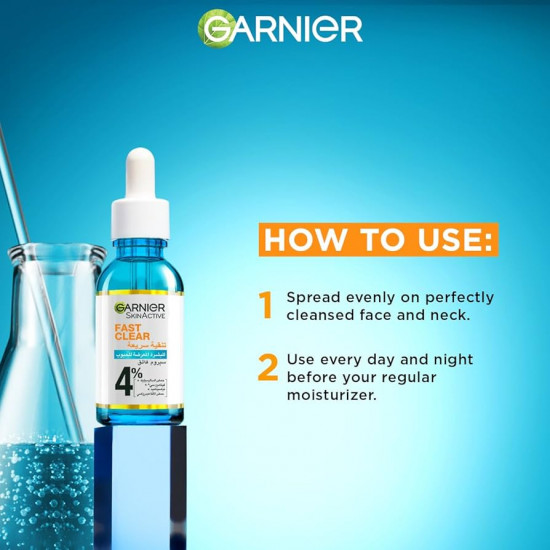 سيروم غارنييه سكين أكتيف فاست كلير بوستر للوجه، للبشرة مع حمض الساليسيليك، 15 مل