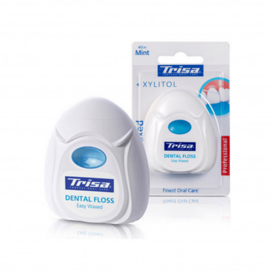 خيط تنظيف اسنان احترافي سهل مشمع من تريسا، اخضر مينت، 40 متر