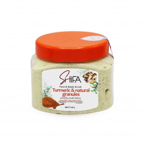 مقشر شفا للوجه والجسم بالكركم والعناصر الطبيعية - 500مل مقشر شفا للوجه والجسم بالكركم والعناصر الطبيعية - 500مل