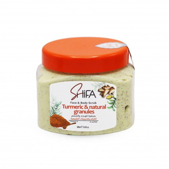 مقشر شفا للوجه والجسم بالكركم والعناصر الطبيعية - 500مل