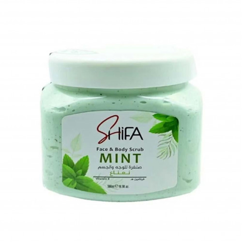 مقشر شفا للوجه والجسم بخلاصة النعناع - 500 مل مقشر شفا للوجه والجسم بخلاصة النعناع - 500 مل